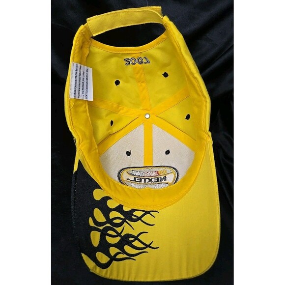 NASCAR Nextel Cup Series Hat Yellow Sprint 2007 Flames Strapback Adjustable Cap - Picture 6 of 8